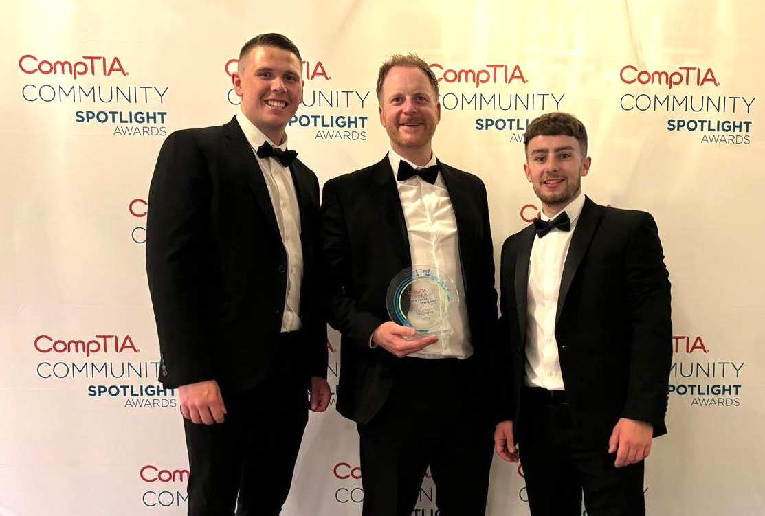Kieran Jones, Ian Groves, and Jordon Tipper from the Start Tech team