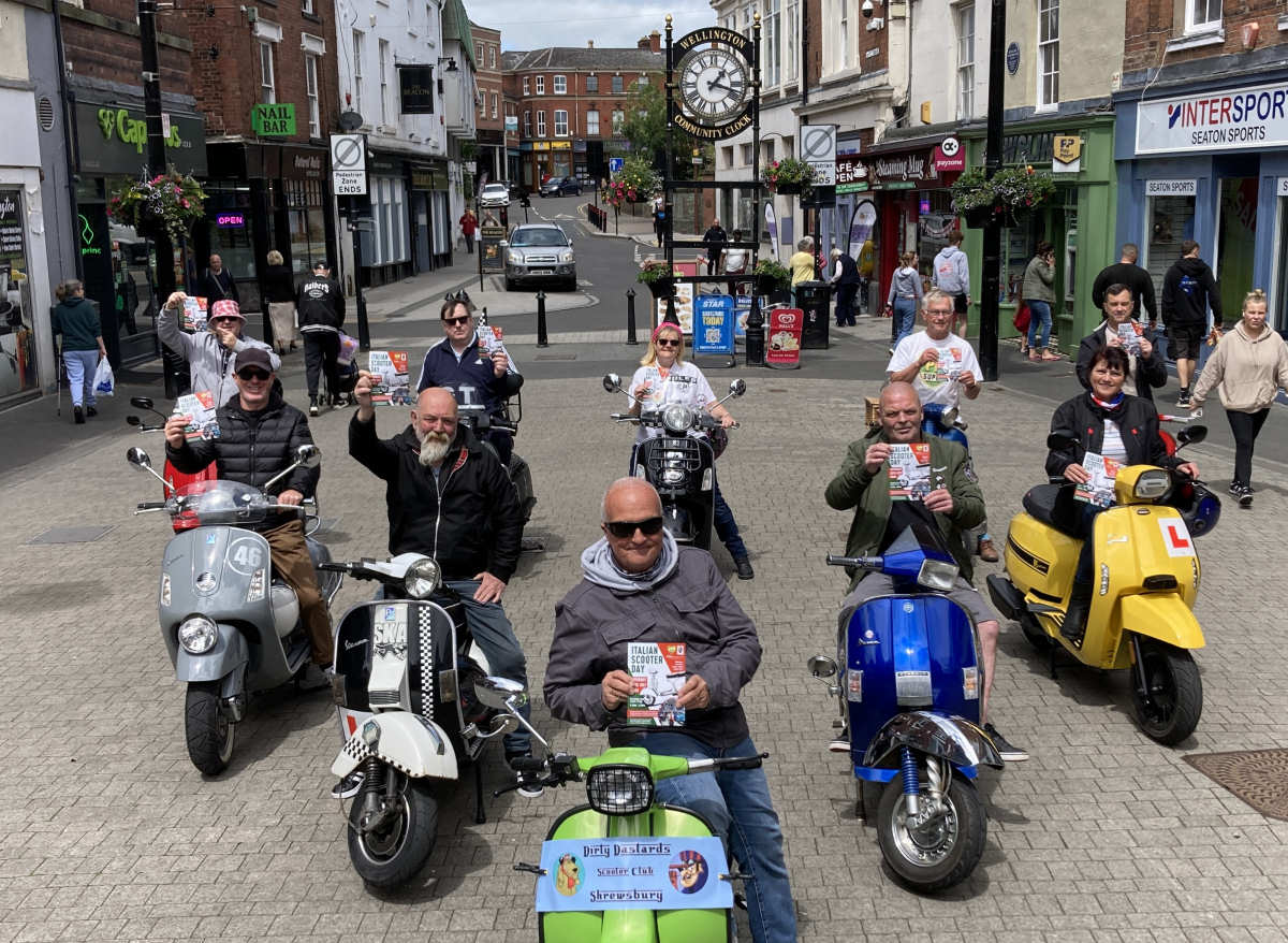 The town centre will be packed with Italian scooters of all types during the event