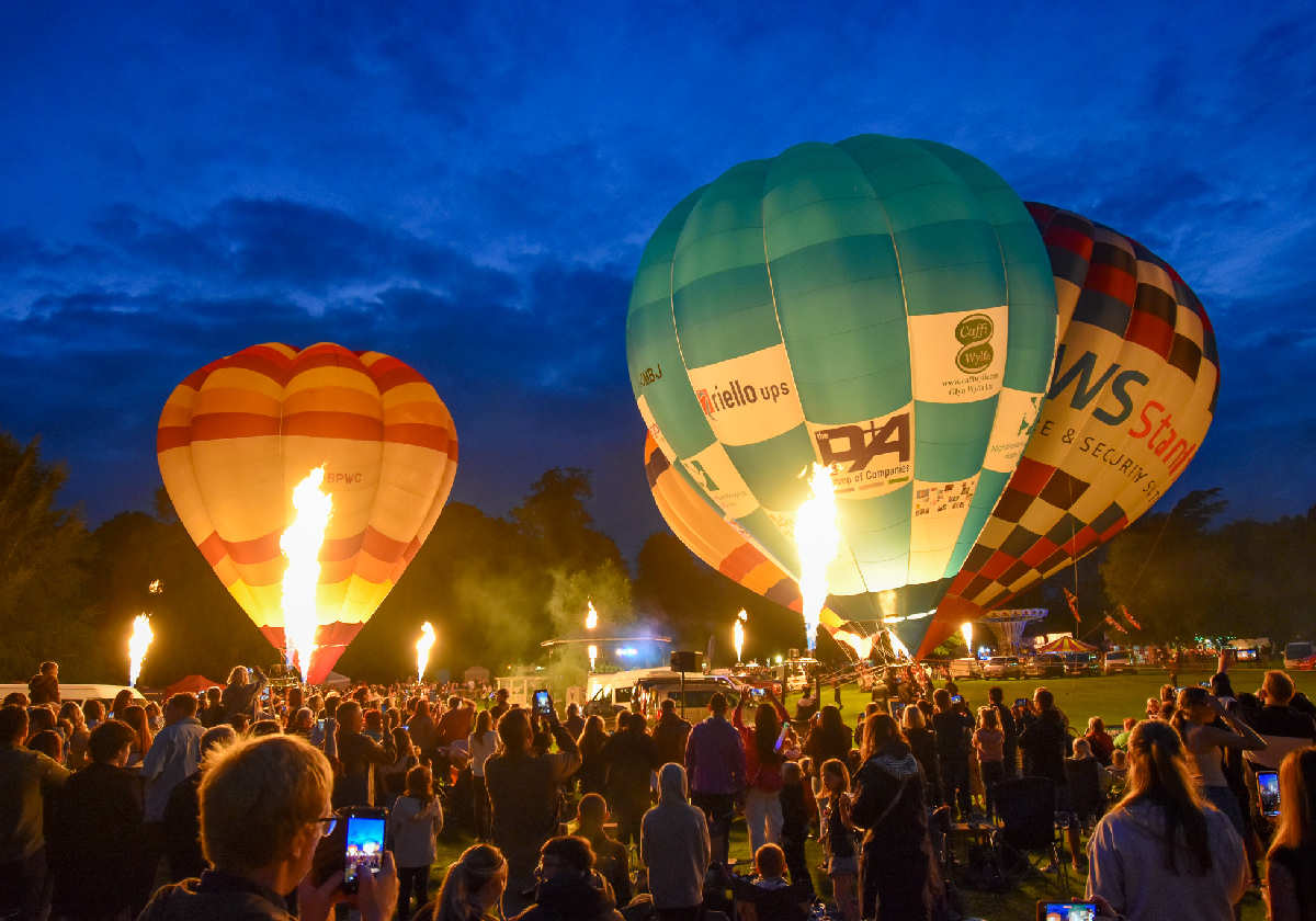 The Night Glow event at Oswestry Balloon Carnival. Photo: Grum Photography