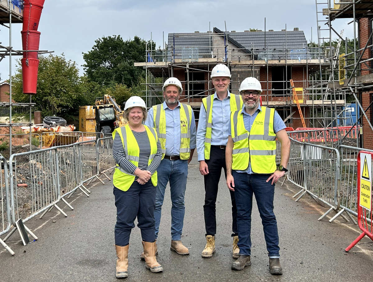 Glynis Hampton (Employers Agent - Thornton Firkin), Stephen Jones (Director - RSJ Builders Ltd), Anders Jones, (Employers Agent - Thornton Firkin) and Stephen Williams (Project Manager - The Wrekin Housing Group)