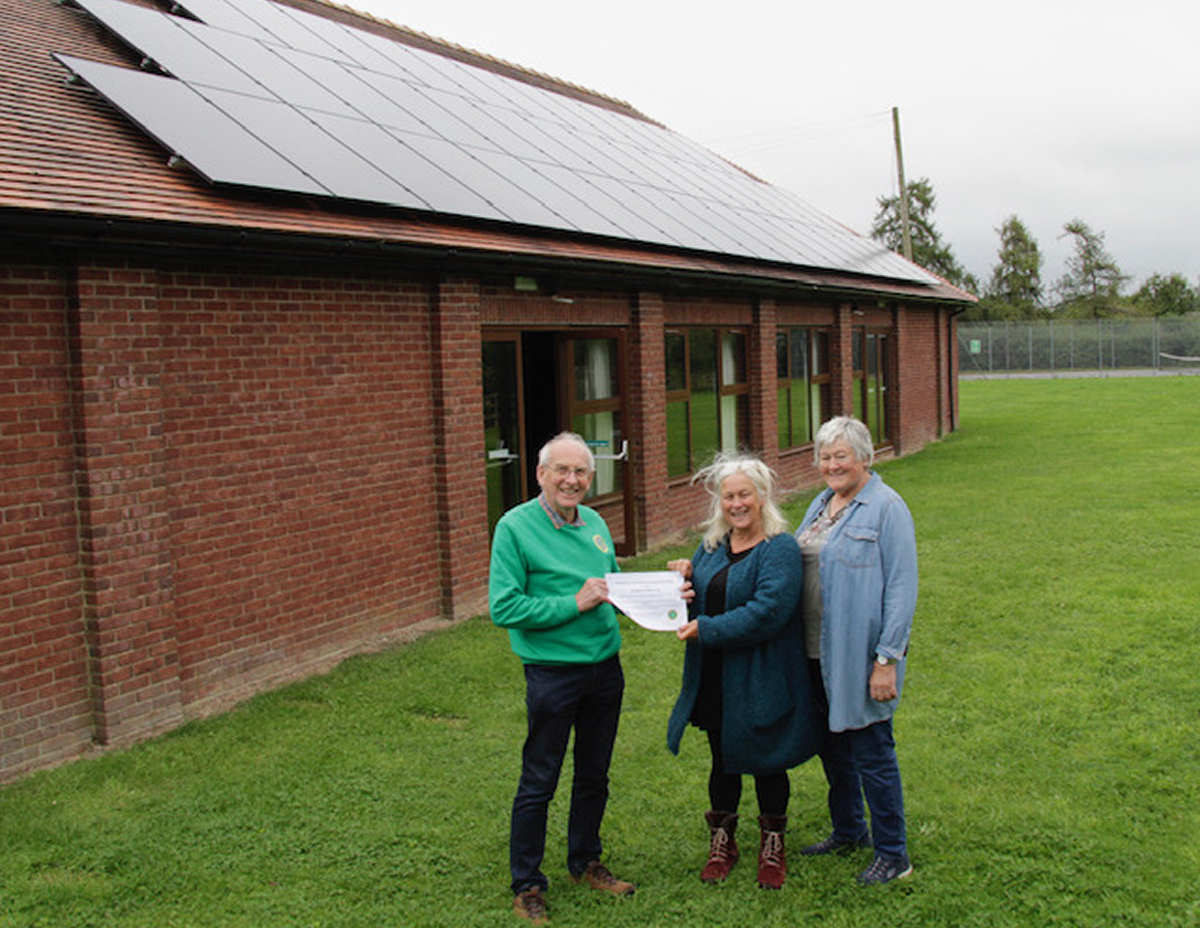 Howard Betts, Secretary, STCE; Grace Sandels, VH committee member; and Christine Beaver, Chair