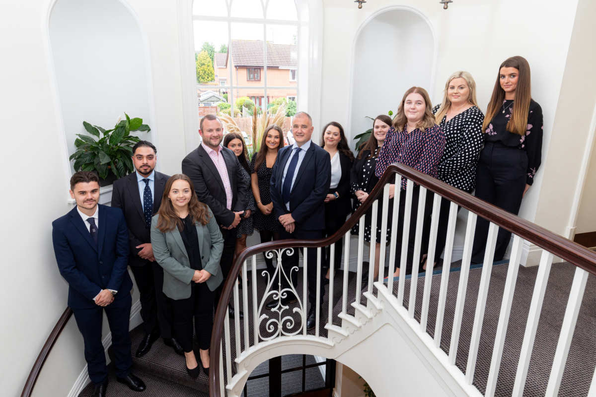 Partners Sam Pedley and Tom Esler (centre) with trainees