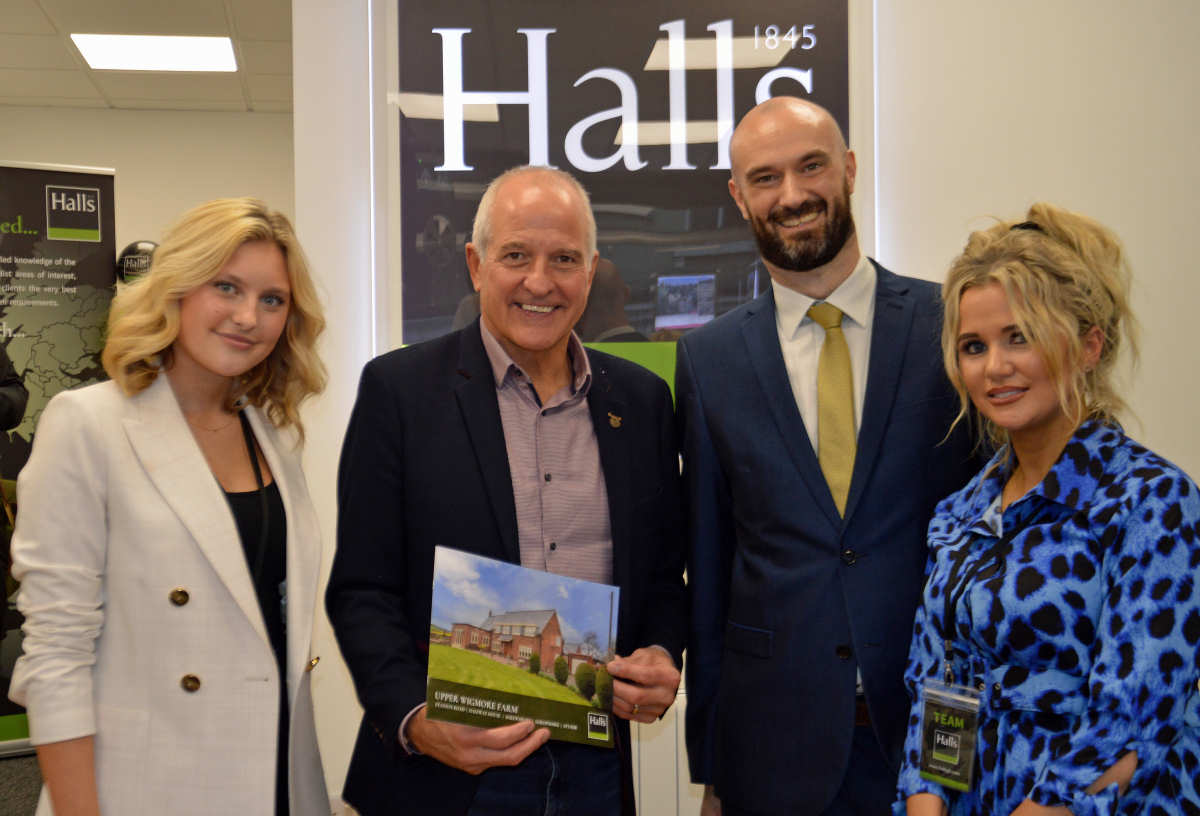 Steve Bull with manager Matt Gilbert, sales negotiator Charli Wisdom (right) and sales assistant Isabelle Honicke