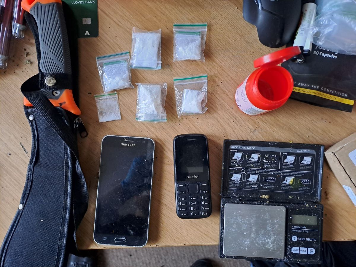 Items seized during the warrant. Photo: West Mercia Police