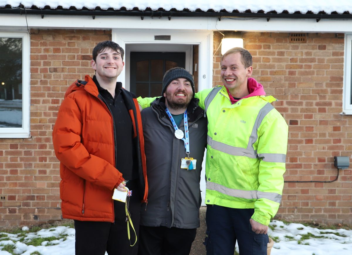 Derwen College students Byron, Brendan and James
