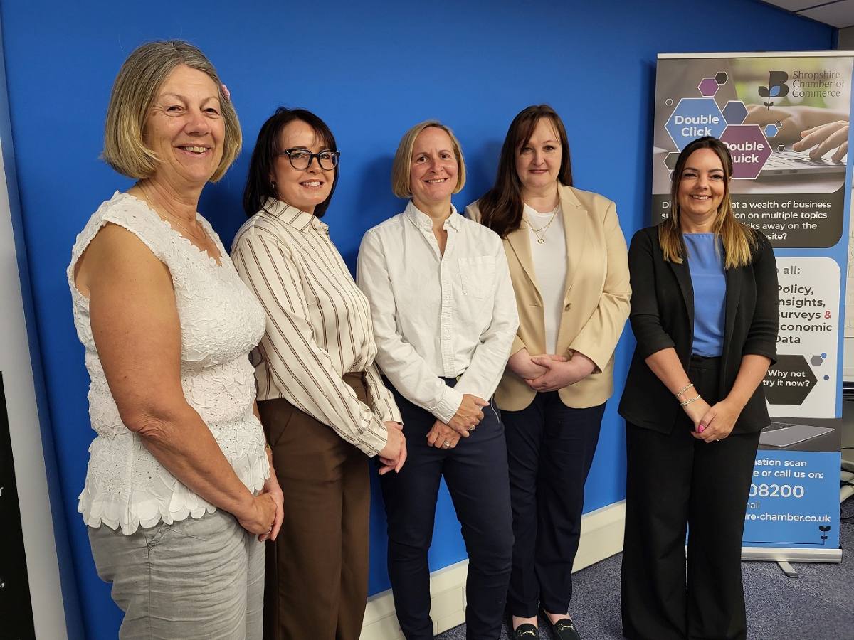 Ruth Ross, centre, with the new senior leadership team, from left Sue Nichols, Nicola Clinton, Jenny Pearson and Kelly Riedel