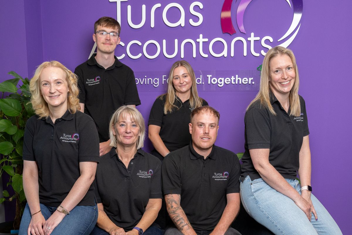 Caption: The Turas team left to right, Kelly Wilson, Will Morgans-Sharples, Joyce Renhard, Zoe Case, Jamie Thatcher and Helen Columb