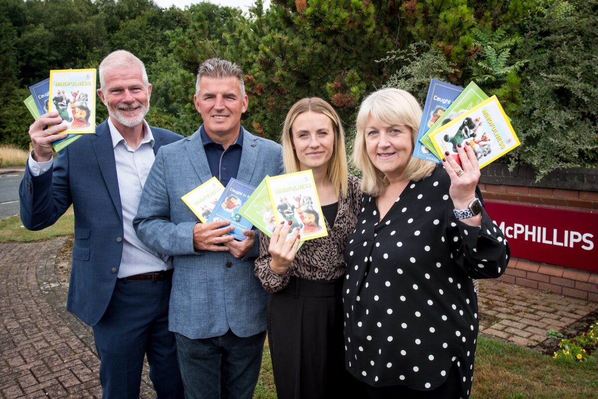 Shropshire Community Foundation ambassador Ged Kennedy, Ian Jackson, project manager for Amber Bee Community Interest Company, Emily Myatt, trainee social value coordinator for McPhillips and Val Hardy, McPhillips company secretary