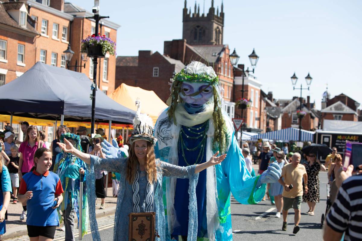 The Goddess of the Wye at the launch ceremony for the Shropshire Good Food Trail