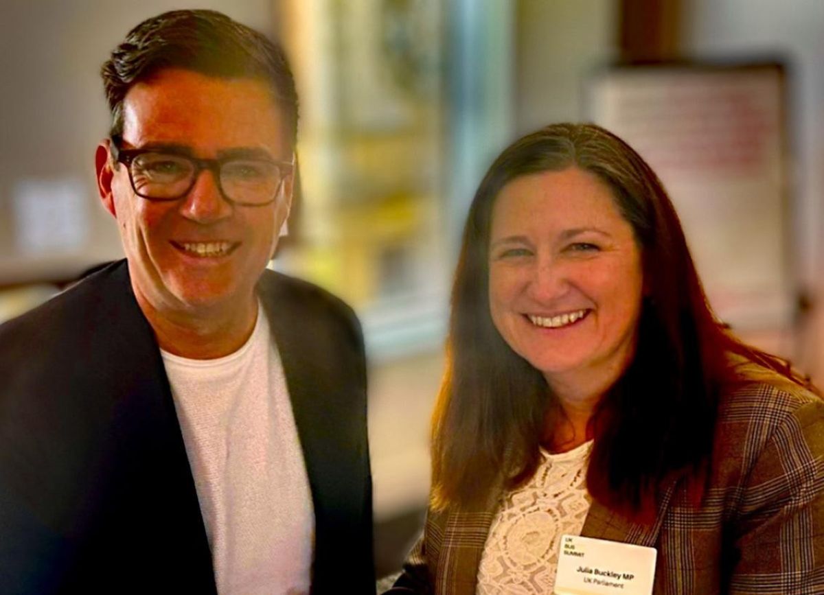 Andy Burnham and Julia Buckley