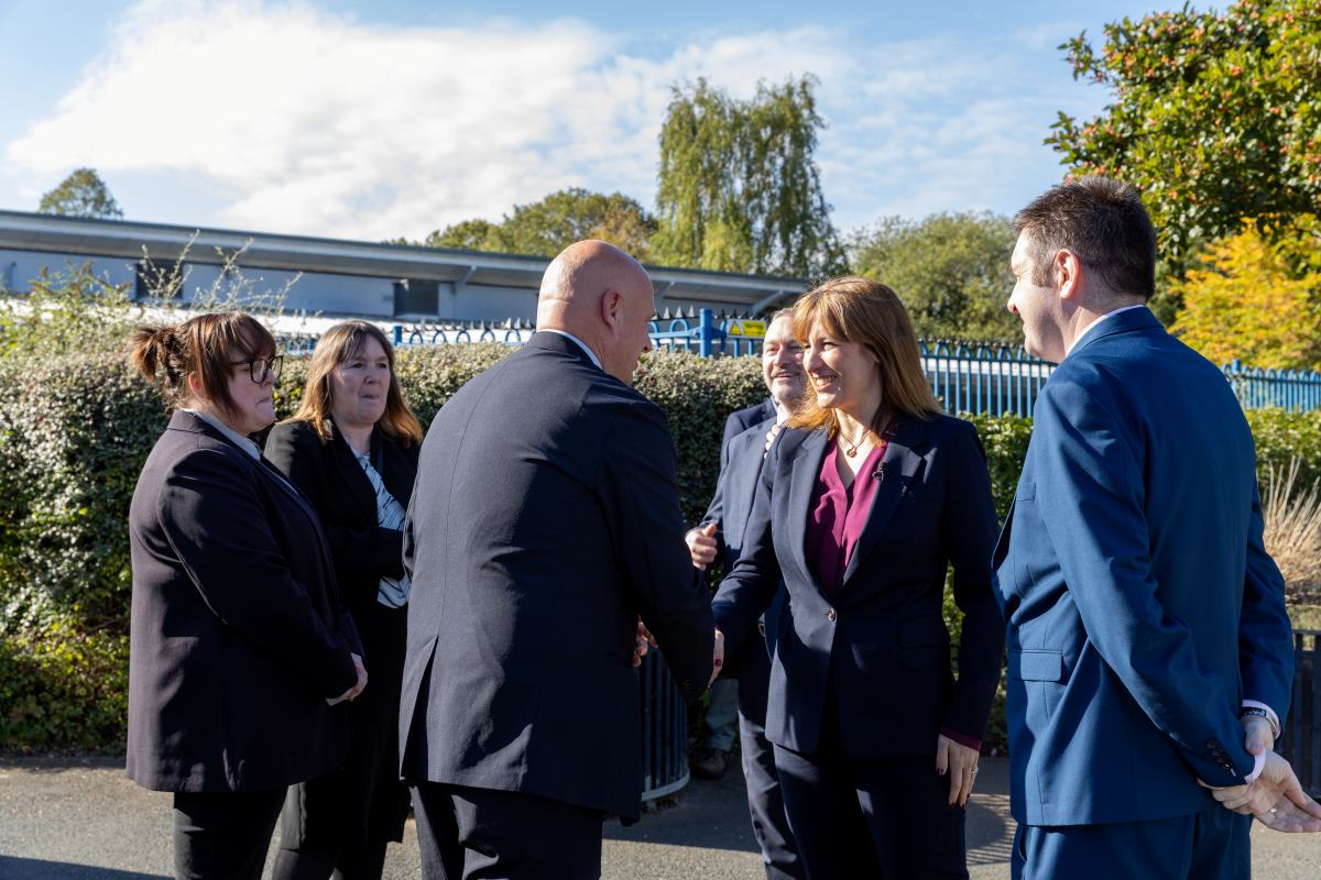 Councillor Lee Carter, Leader of Telford & Wrekin Council, and Shaun Davies MP with Rt Hon Rachel Reeves MP, and Secretary of State for Housing, Communities and Local Government, Steven Reed OBE MP. Photo: Telford & Wrekin Council