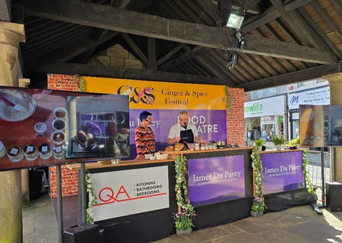 The James Du Pavey Food Theatre will be free of charge to attend and located under the 19th century stone portico Buttercross on Cheshire Street