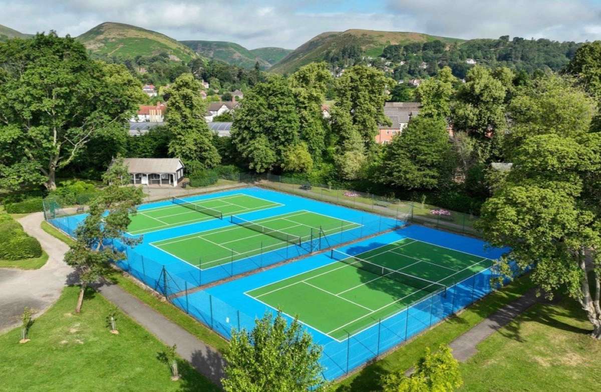 The refurbished tennis courts. Photo: Paul Westall