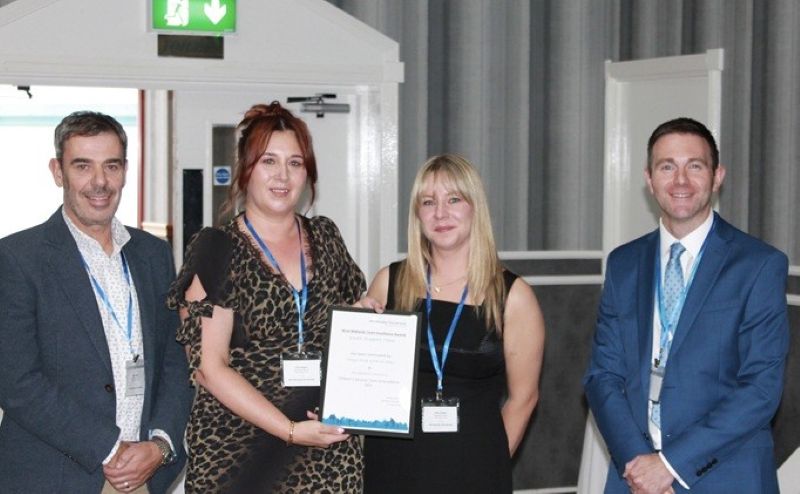 Andy Haller, Carly Rogers, Holly Cooper and David Shaw with the council’s excellence award. Photo: Shropshire Council
