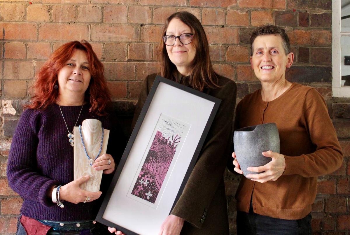 Exhibitors Julia Foggin, Amanda Hillier and Caroline Bennett