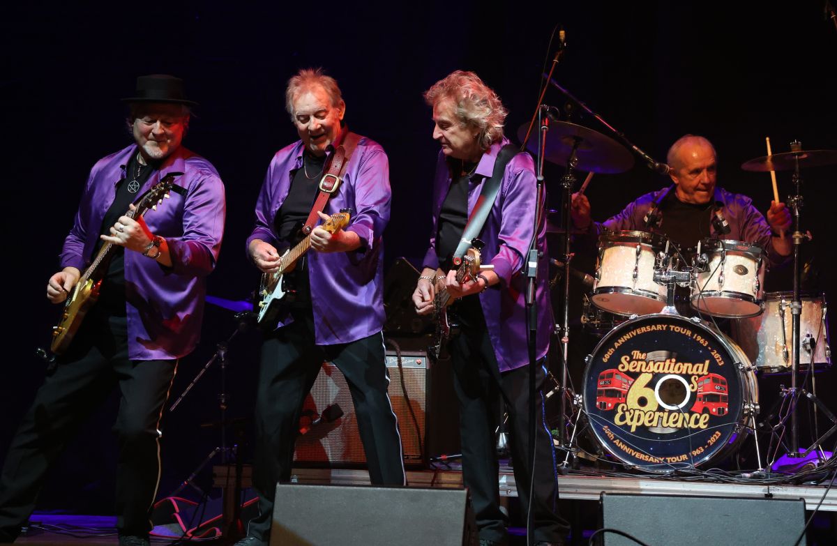 Pictured are Dozy Beaky Mick & Tich on stage