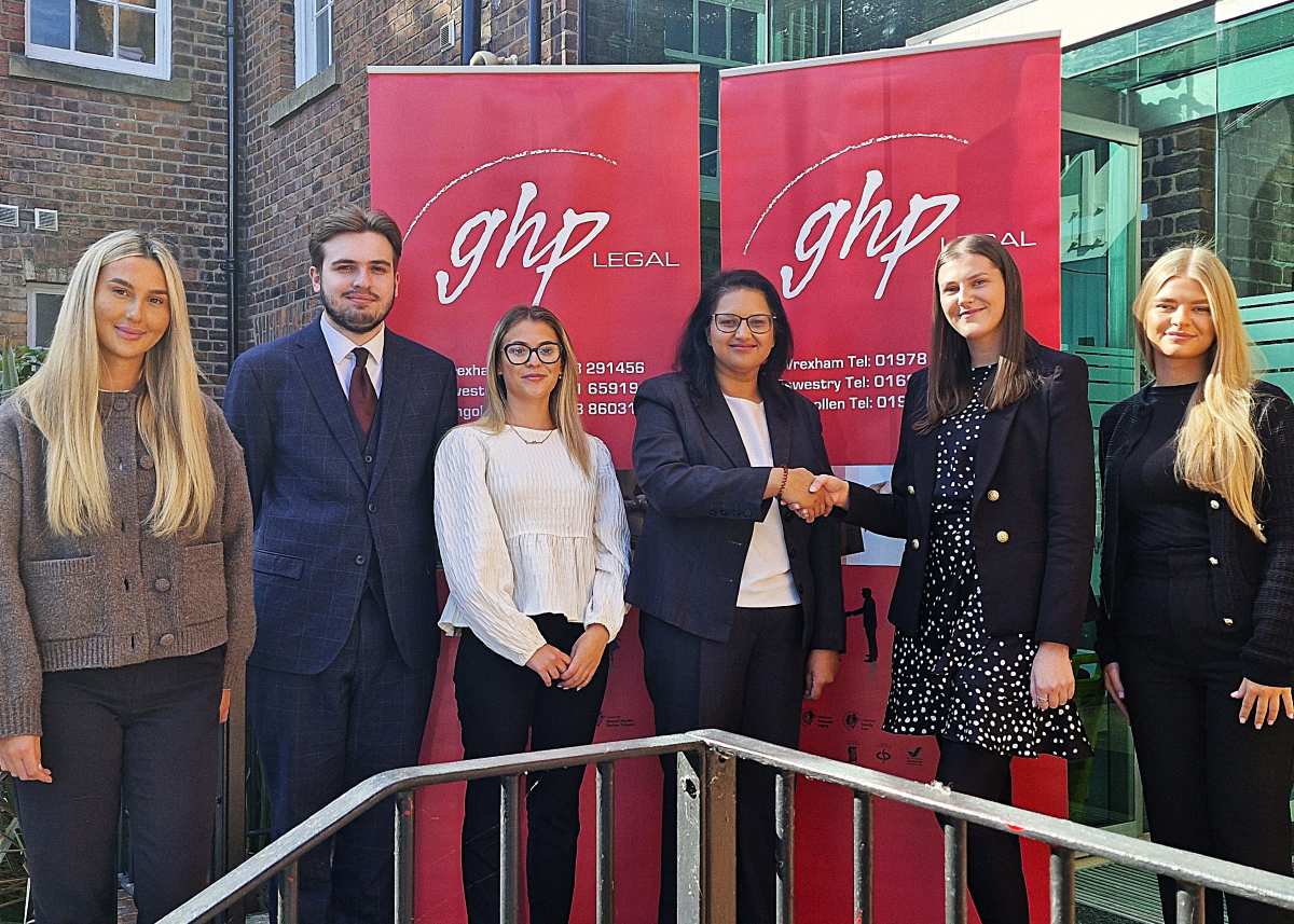 Pictured are Nicola Kukla, Nathan Lloyd-Davies, Caitlin Hughes, Ulia Choudhry (Partner), Jessica Owen, Ola Slawinska