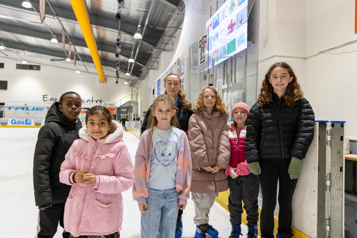 Shortlisted flag competition entrants at Telford Ice Rink