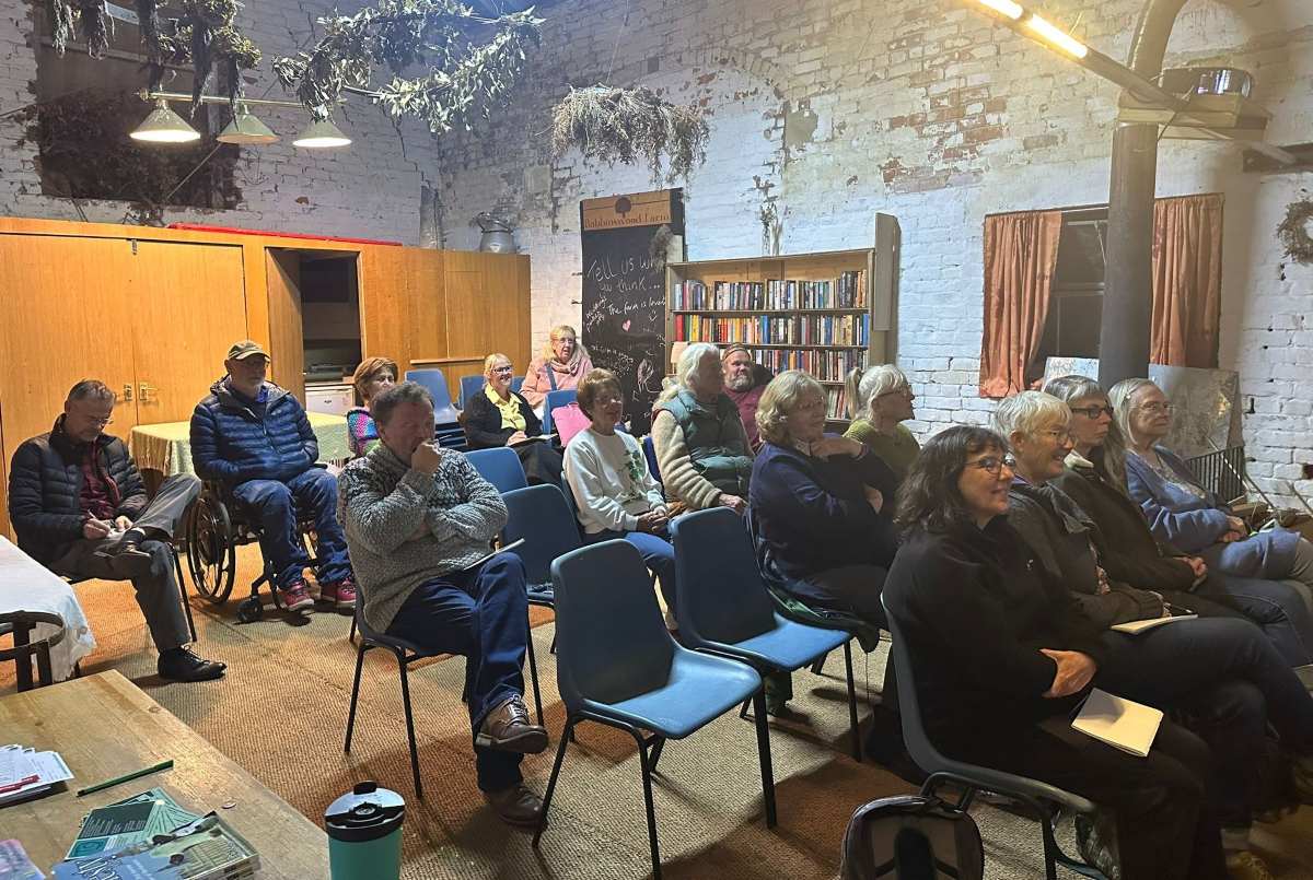 Supporters at the Babbinswood Farm Community Benefit Society annual meeting this week