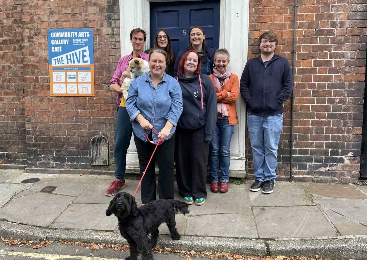 Members of The Hive team outside its building on Belmont in Shrewsbury