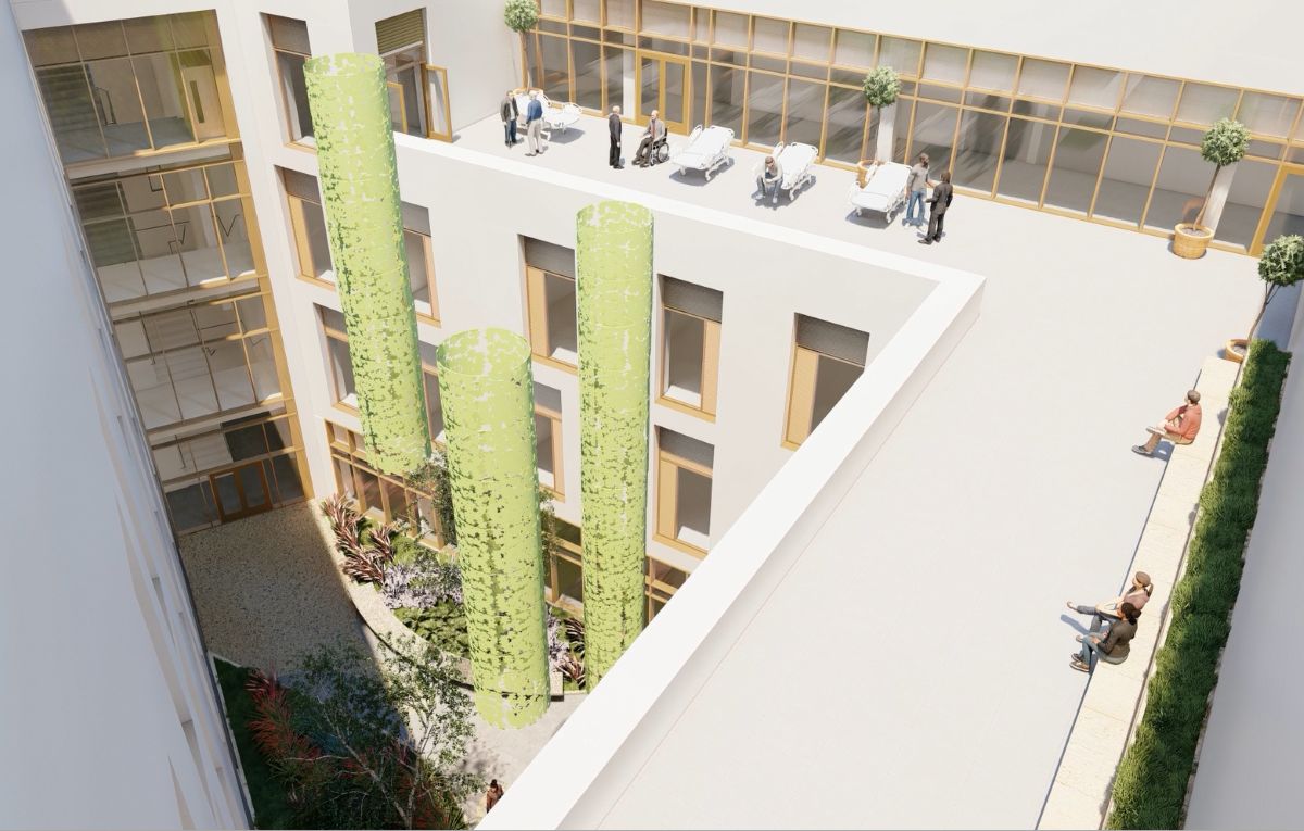 An artist impression of the sky gardens at the Royal Shrewsbury Hospital