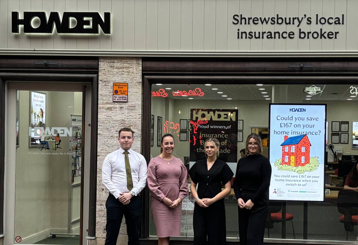 Ellie Cole (second from left) with some of the Howden team