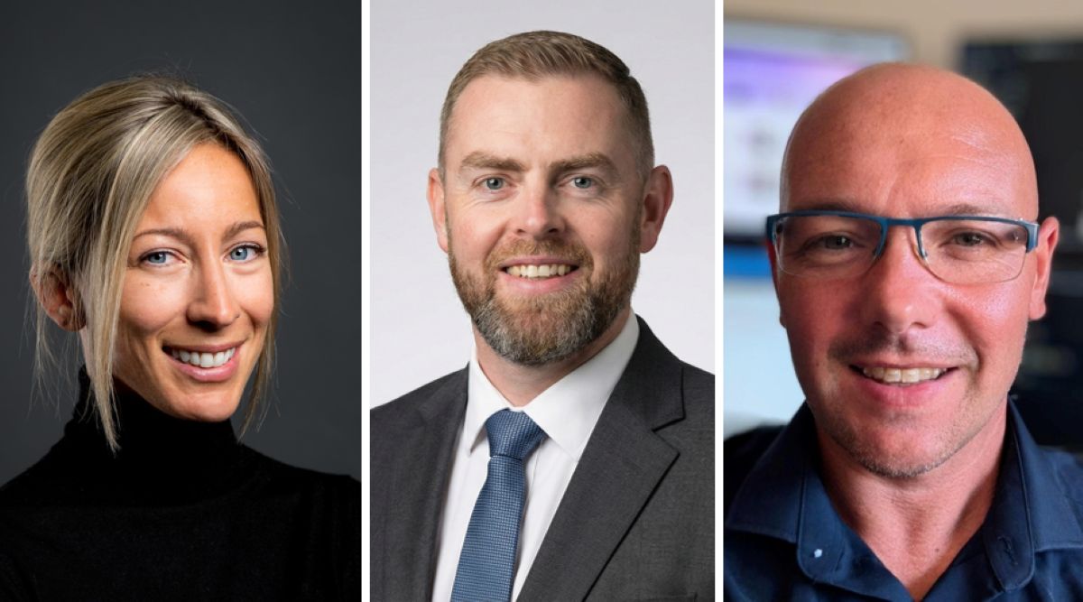 Pictured are Claire Owen, Ben Jones and John Waldon