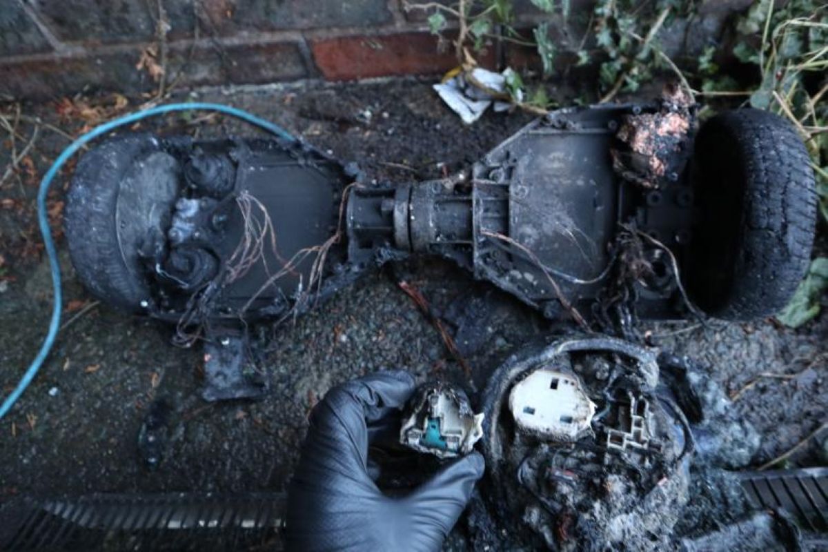 One of the fires was caused by an incompatible charger being used on a Segway. Photo: SFRS